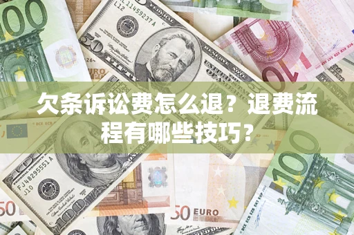 武汉欠条诉讼费怎么退？退费流程有哪些技巧？