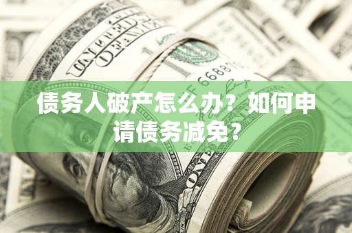 武汉债务人破产怎么办？如何申请债务减免？