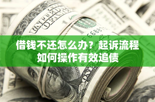武汉借钱不还怎么办？起诉流程如何操作有效追债